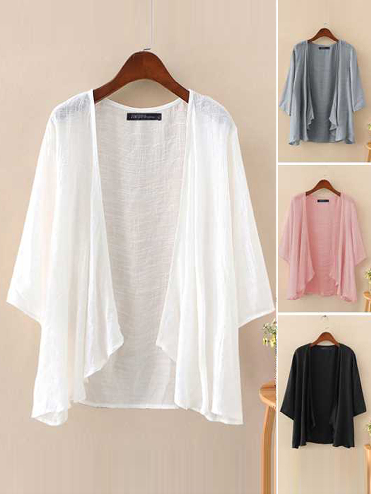 Summer Clothing Old Money - ZANZEA-cárdigans sólidos para mujer, blusa informal