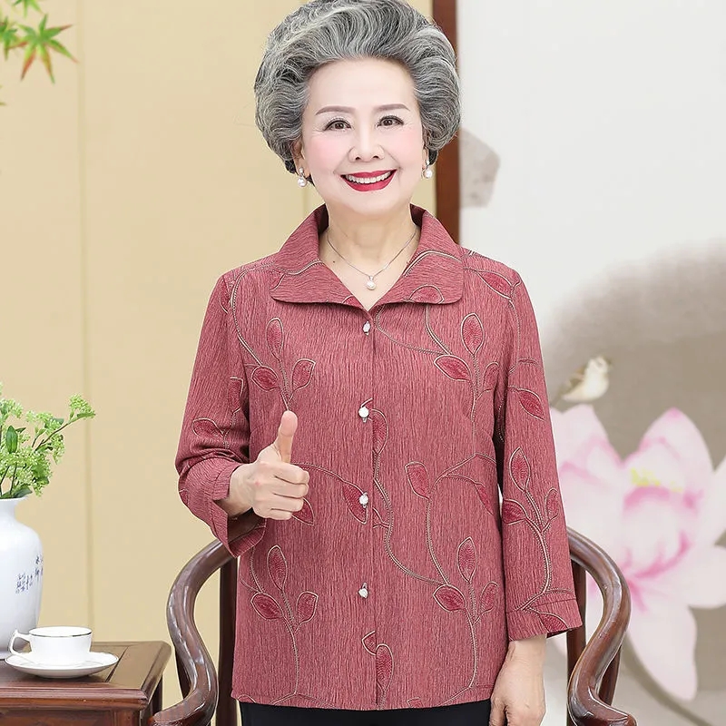 Summer Clothing Old Money - Camisa de manga media para anciana,