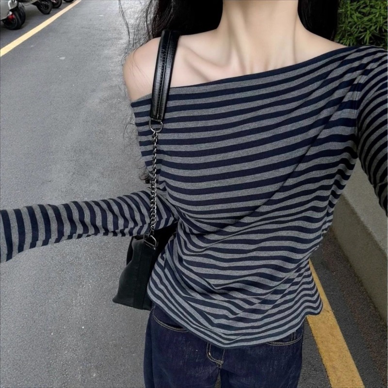 Off Shoulder Blouse - Blusa Casual de Mujer Vintage a