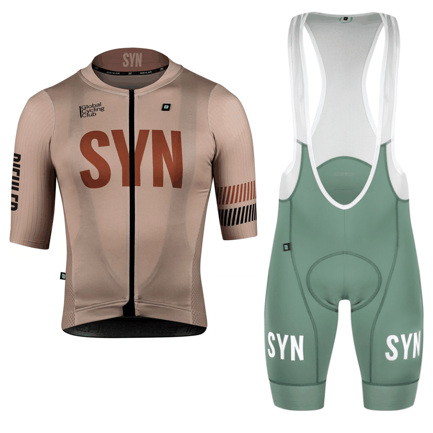 Summer Clothing Sale Men - SYN ropa de ciclismo marrón para