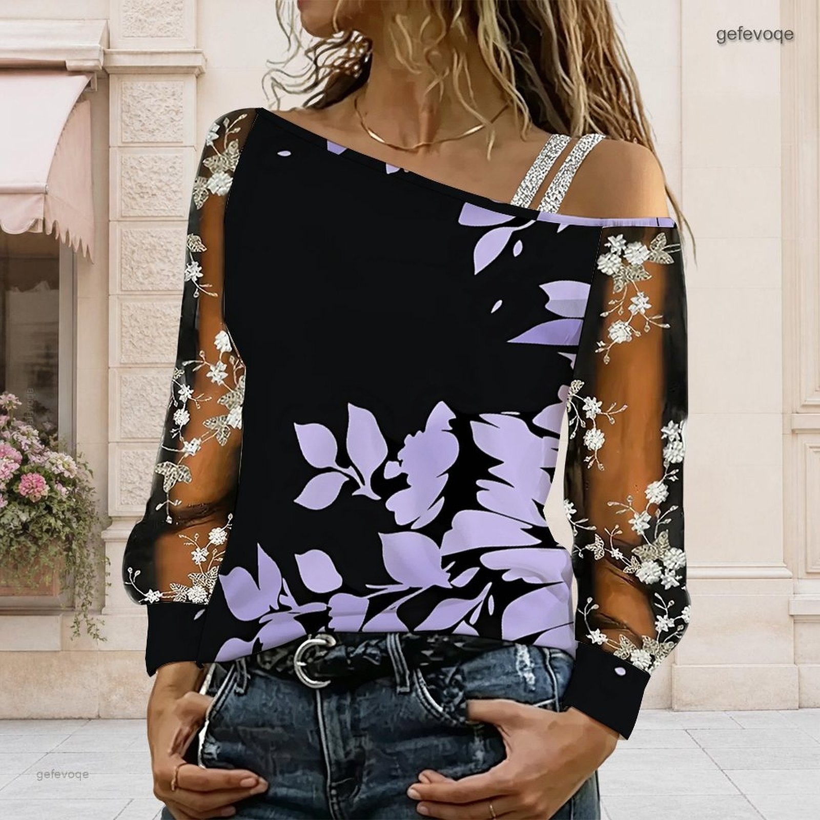 Blusa de Mujer con Hombros Des - Off Shoulder Blouse reseña y precio