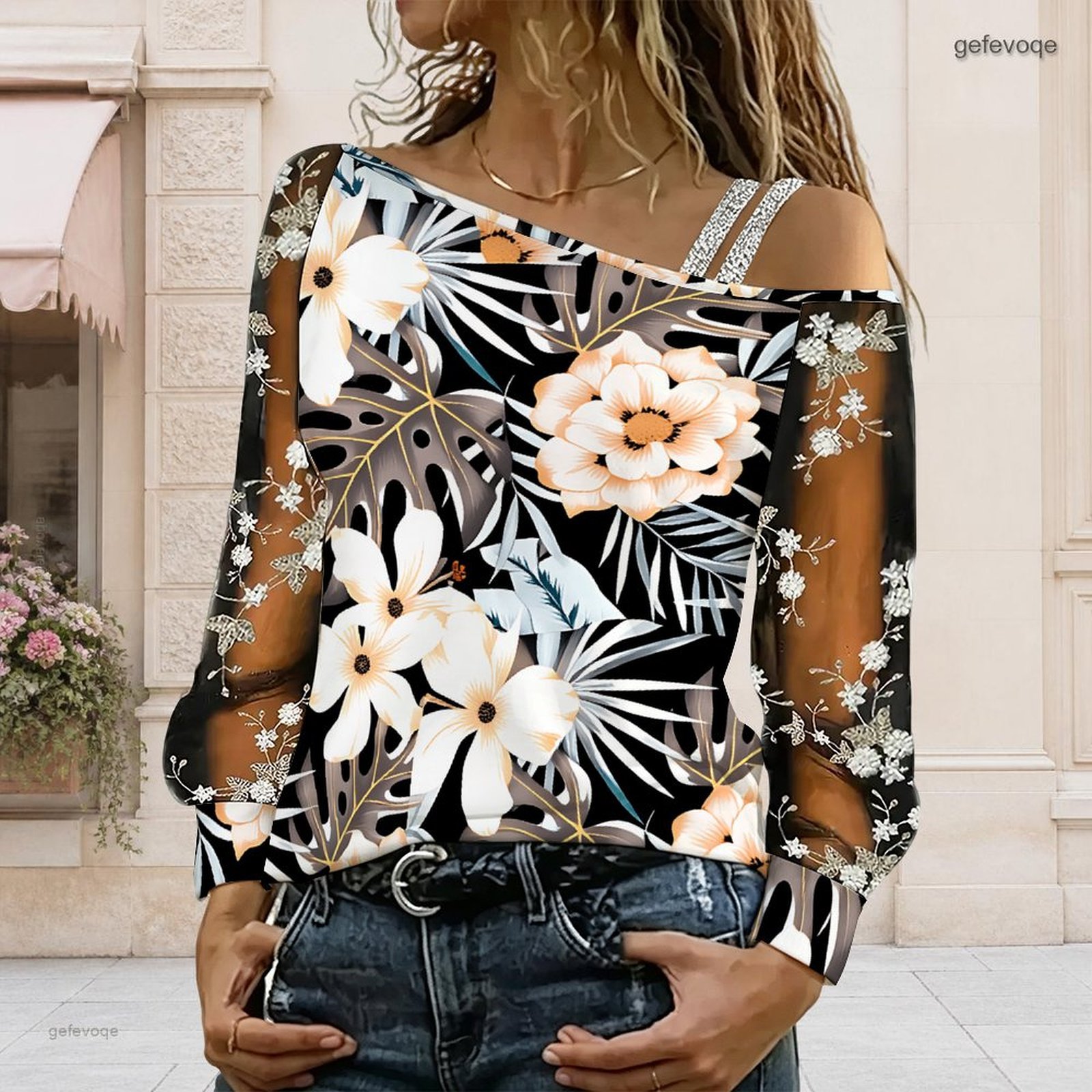 Blusa de Mujer con Hombros Des - Off Shoulder Blouse reseña y precio