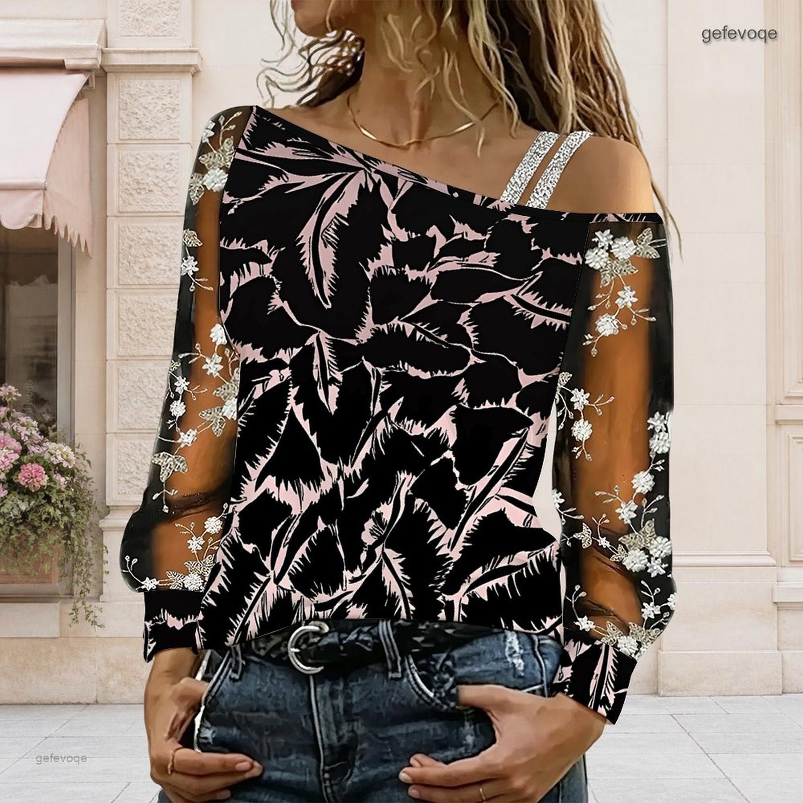 Blusa de Mujer con Hombros Des - Off Shoulder Blouse reseña y precio
