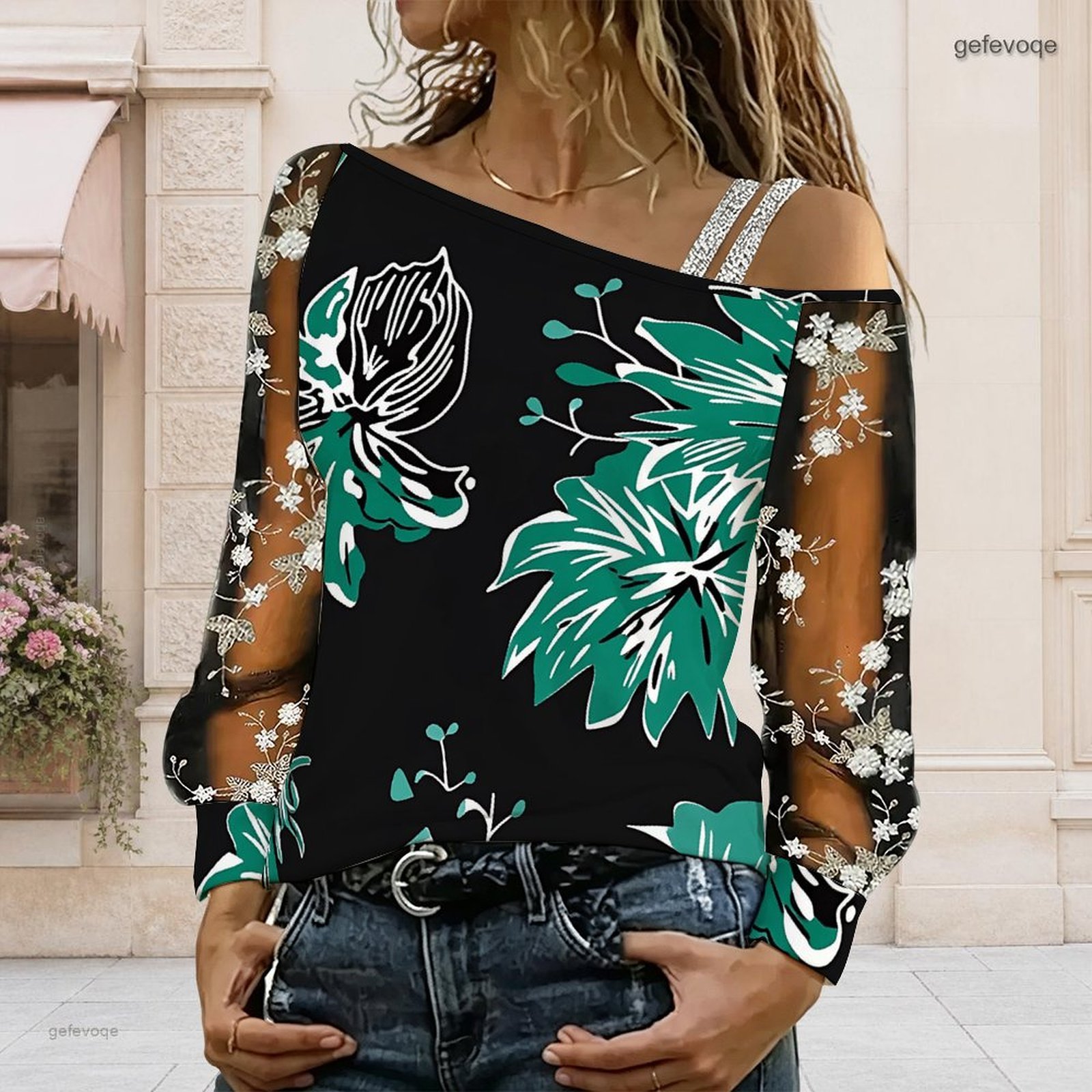 Blusa de Mujer con Hombros Des - Off Shoulder Blouse reseña y precio