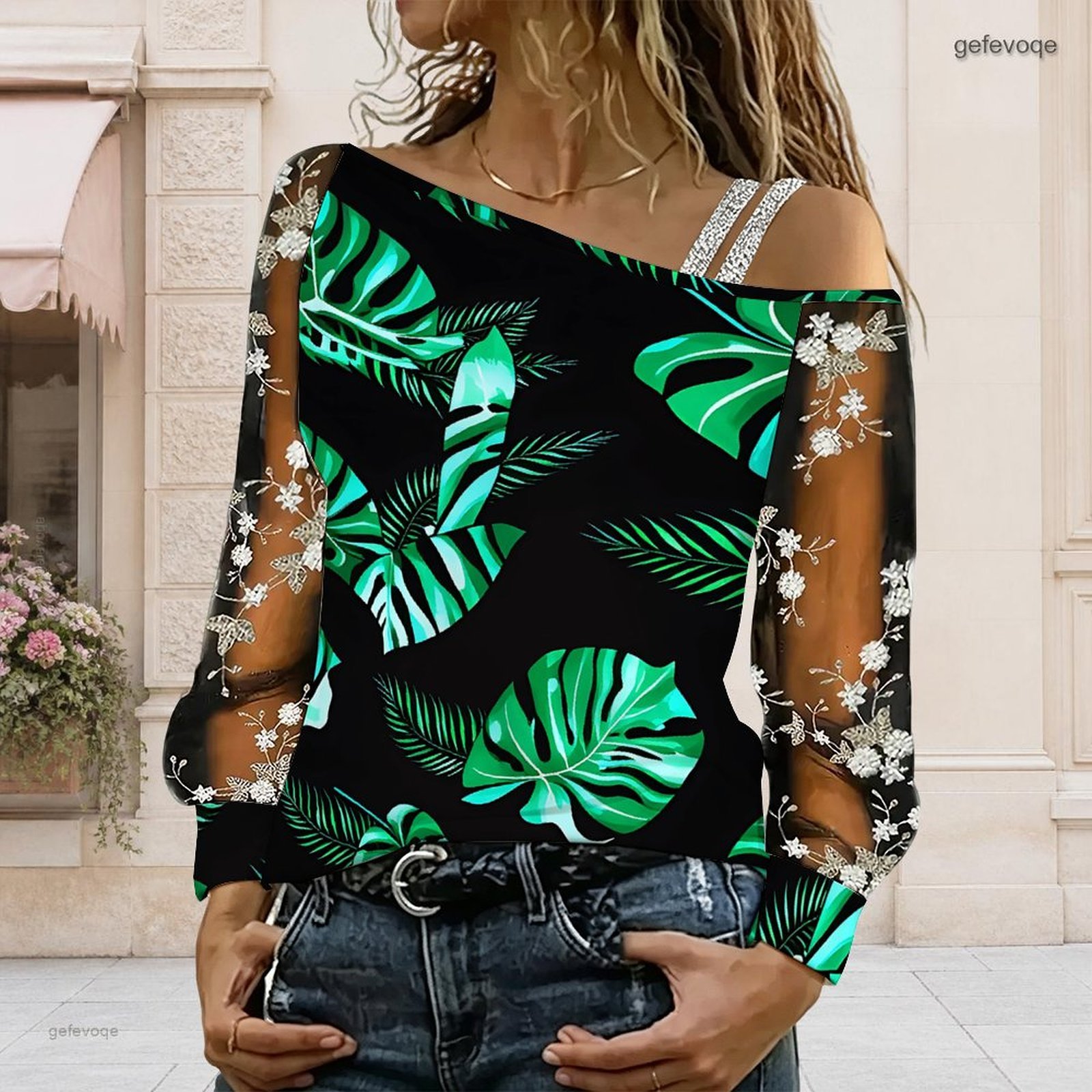 Blusa de Mujer con Hombros Des - Off Shoulder Blouse reseña y precio