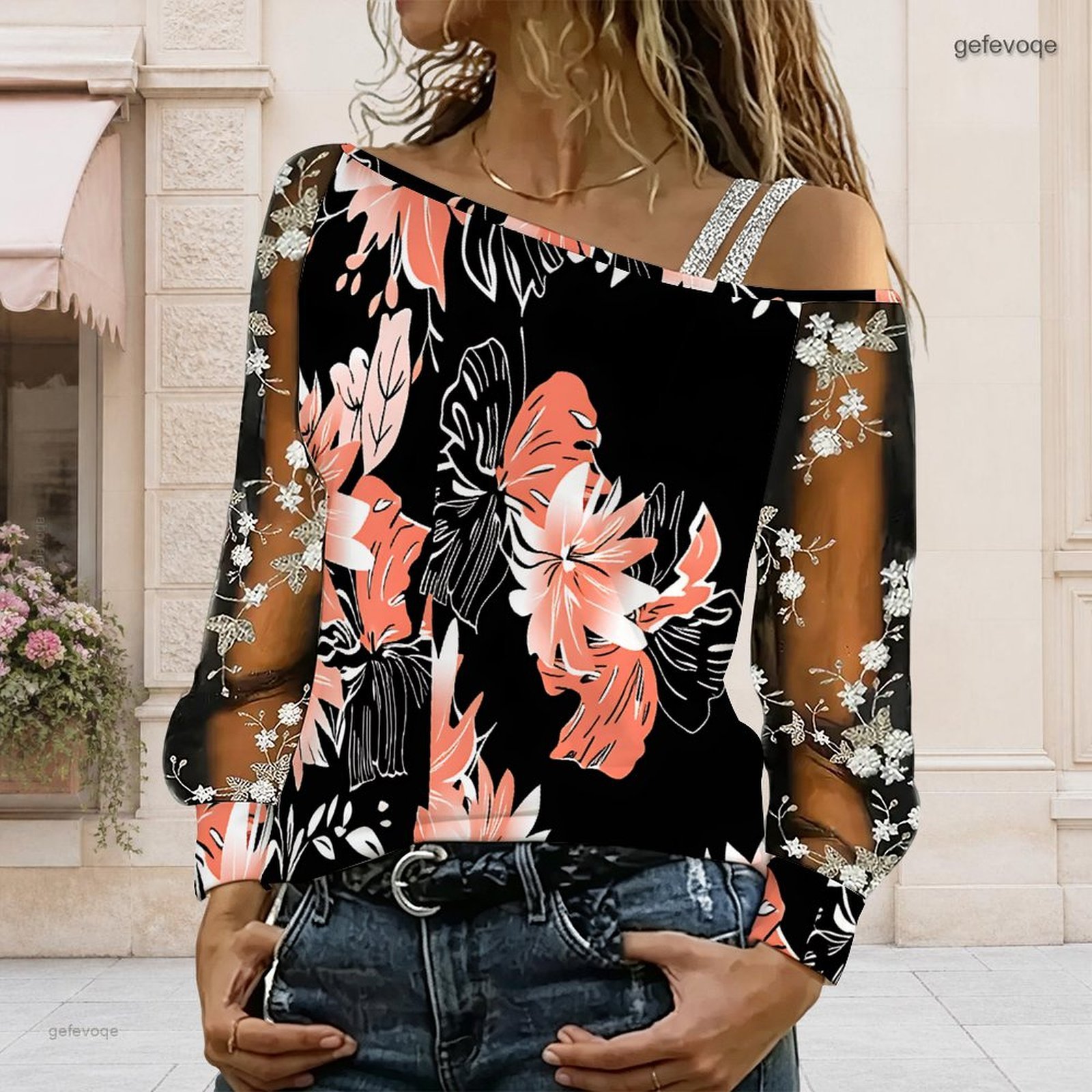 Blusa de Mujer con Hombros Des - Off Shoulder Blouse reseña y precio