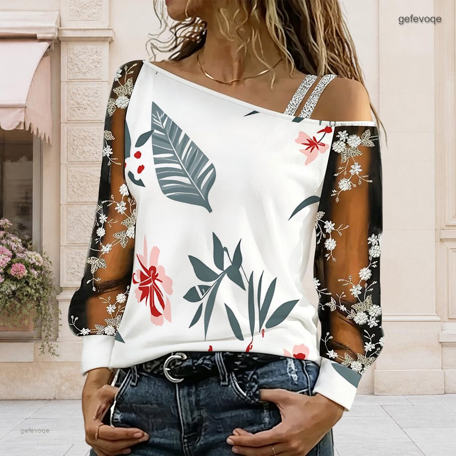 Blusa de Mujer con Hombros Des - Off Shoulder Blouse reseña y precio