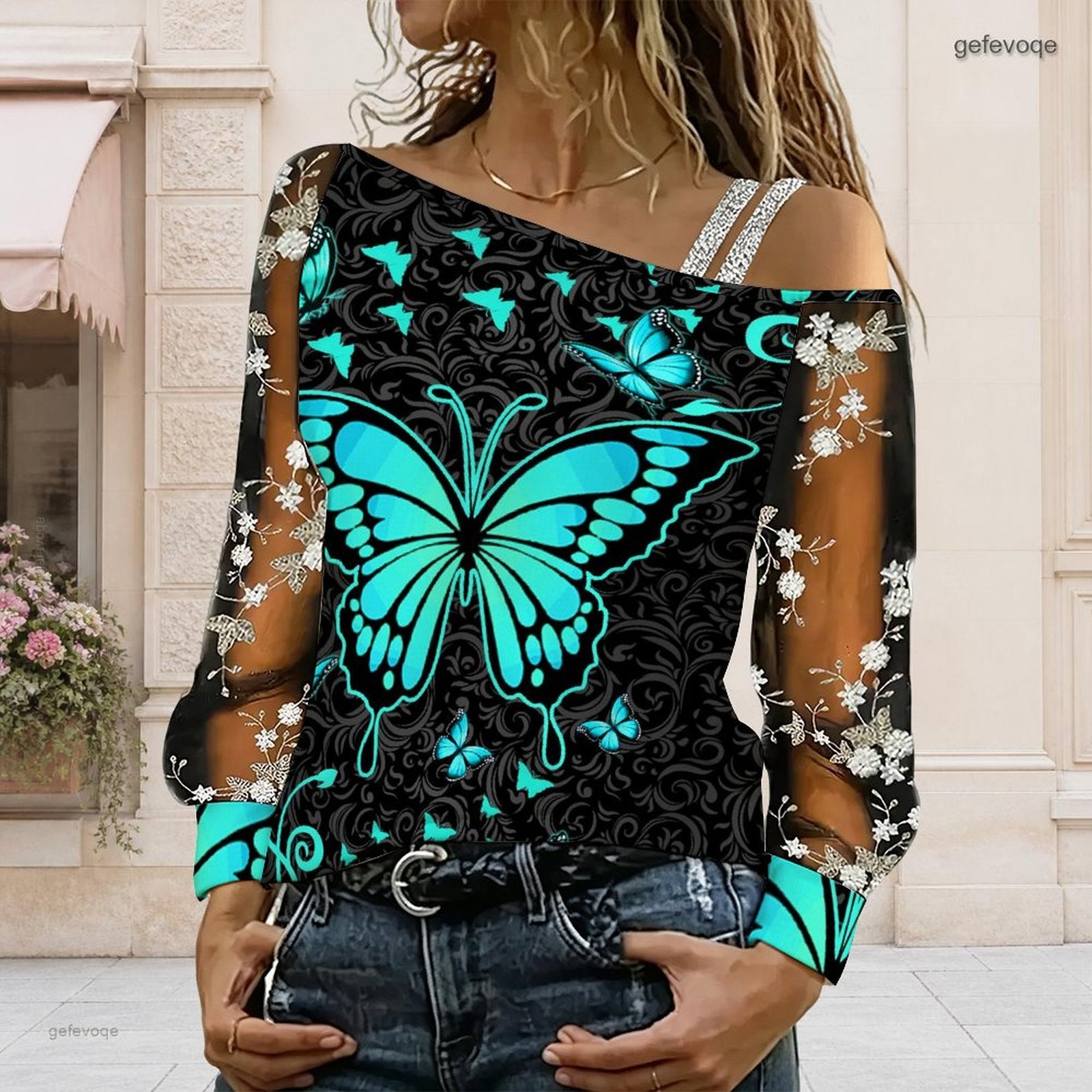 Blusa de Mujer con Hombros Des - Off Shoulder Blouse reseña y precio