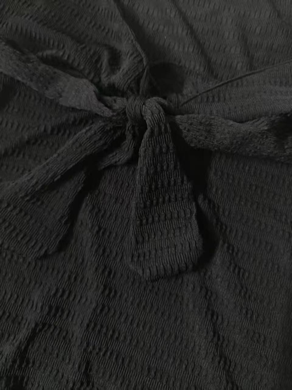 Blusa de manga corta con cuell - Tie Front Shirt reseña y precio