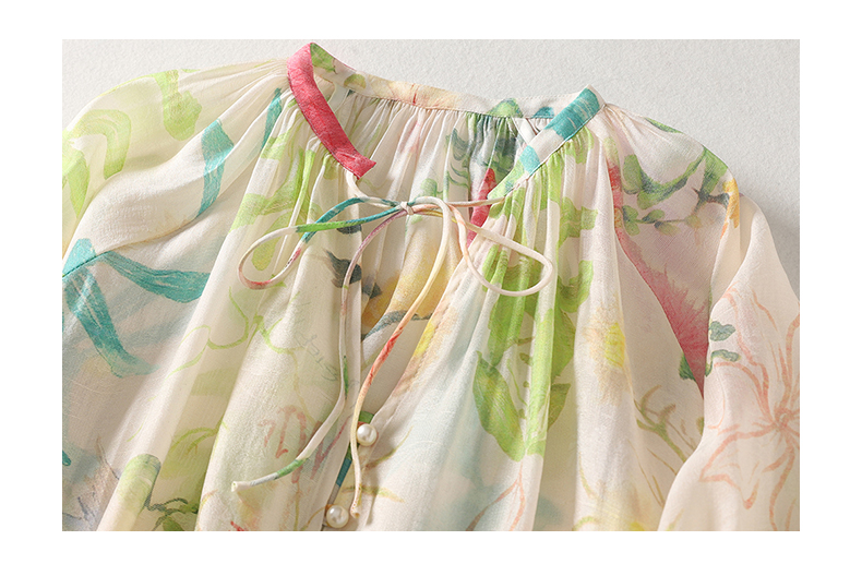 Camisa fina estilo bohemio flo - Tie Front Shirt reseña y precio