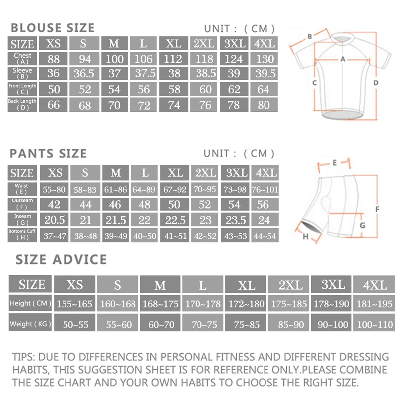Conjuntos de Jersey de Ciclism - Summer Clothing Sale Men reseña y precio