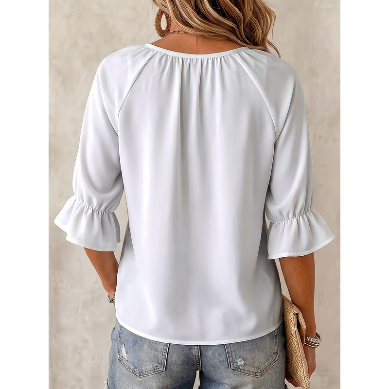 Vestido de verano de talla gra - Tie Front Shirt reseña y precio