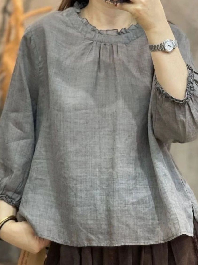 Elegante Camisa de Algodón y L - Summer Clothing Old Money reseña y precio