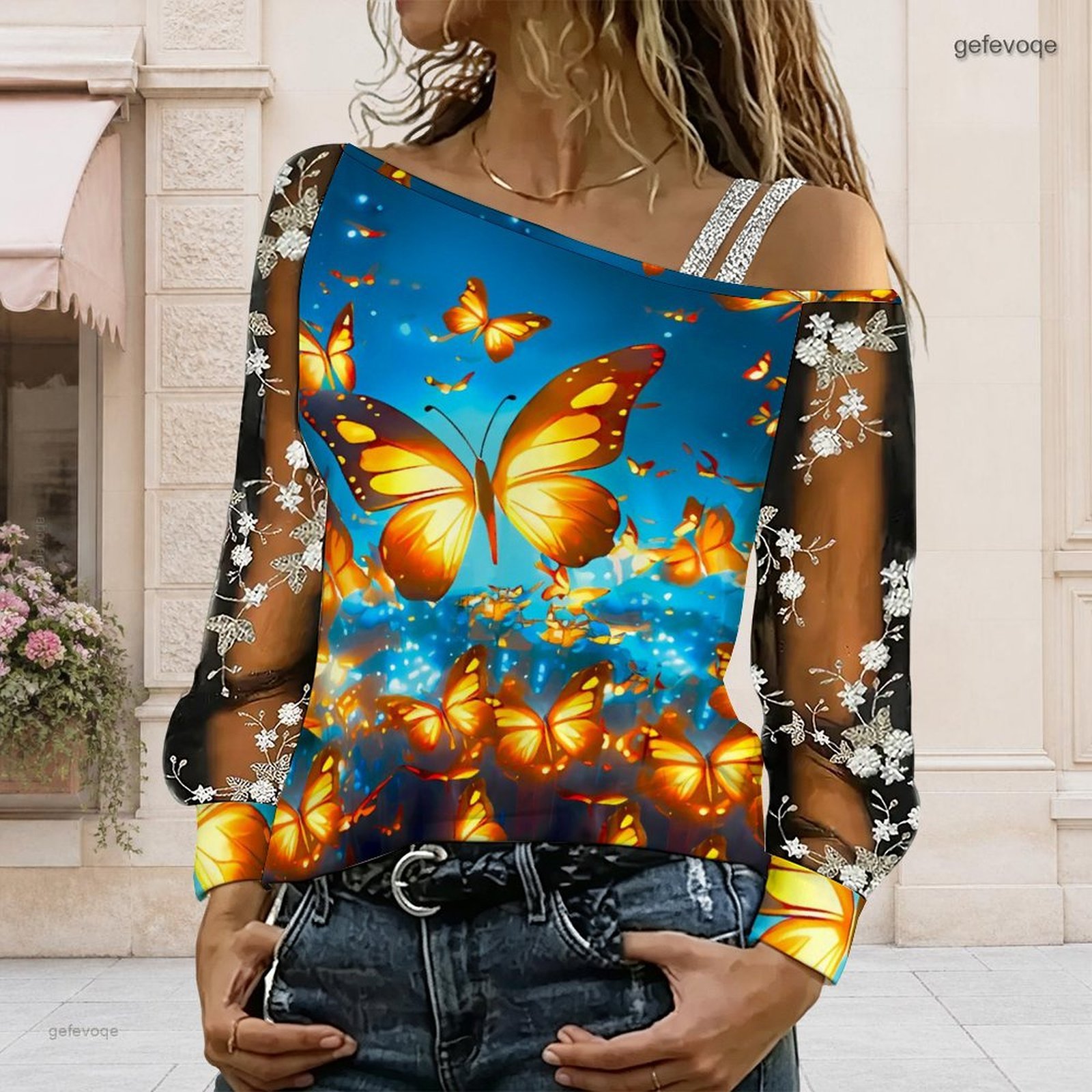 Blusa de Mujer con Hombros Des - Off Shoulder Blouse reseña y precio