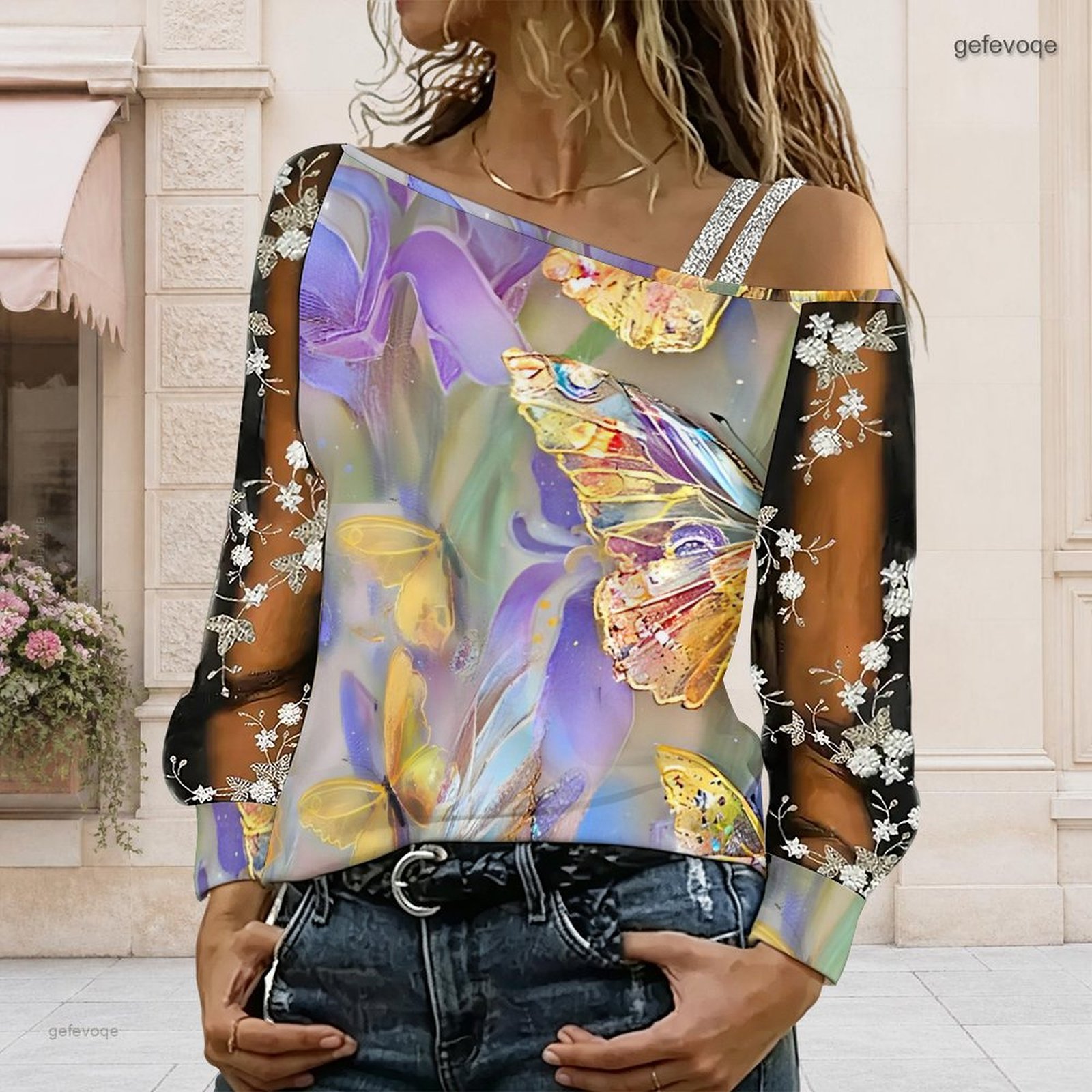 Blusa de Mujer con Hombros Des - Off Shoulder Blouse reseña y precio