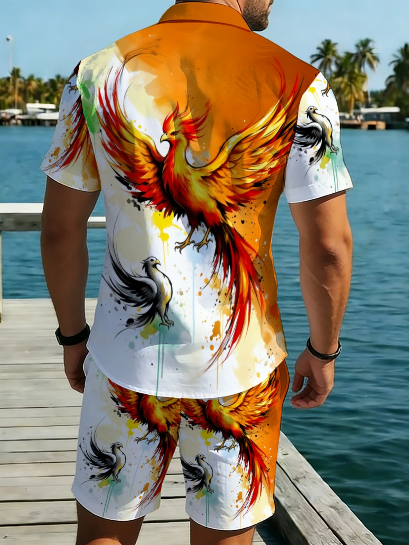 Conjunto de hombre con patrón  - Summer Clothing Vacation reseña y precio